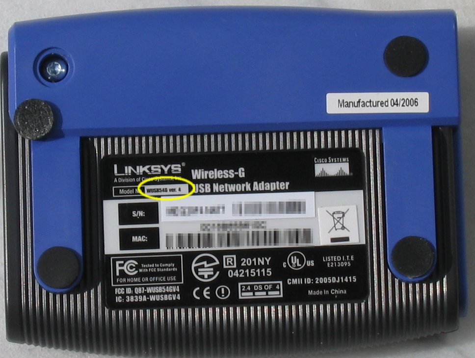 Linksys Compact Wireless-G Usb Adapter Wusb54gc Network Adapter Software